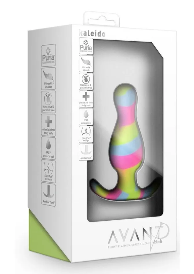 Avant Avant Kaleido Lime Silicone Anal Plug Multicolor Male Sex Toys