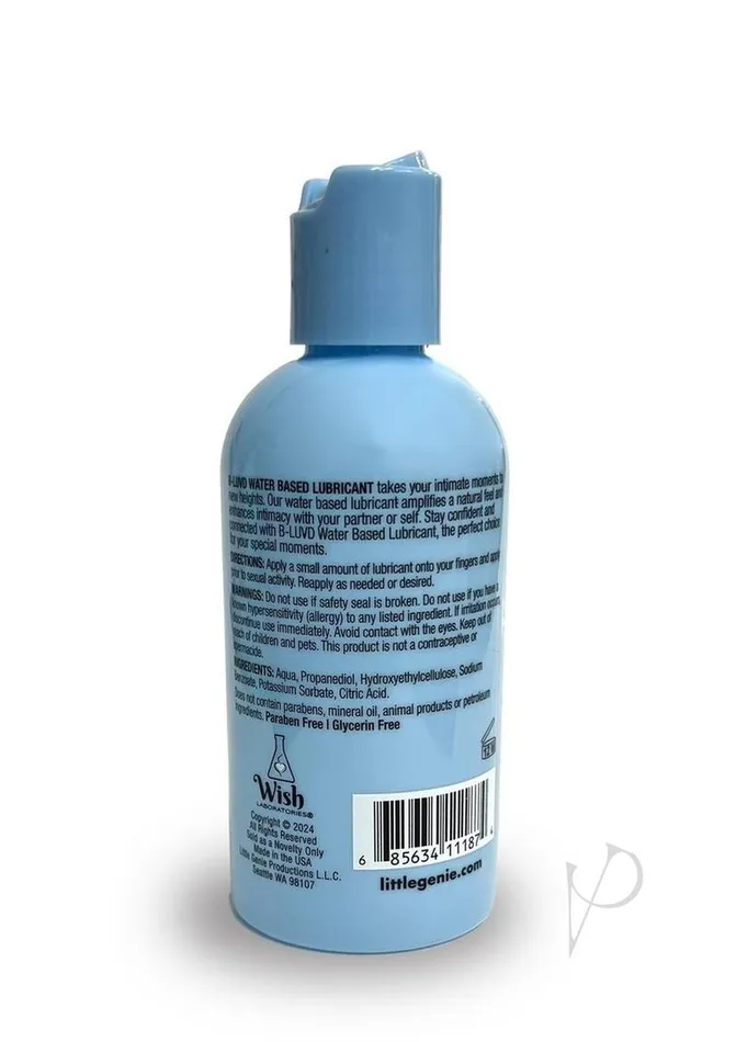 B Luvd Lubricants BLuvd Water Based Lubricant 4oz B Luvd Lubricants BLuvd Water Based Lubricant 4oz