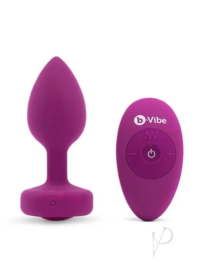 BVibe Vibrating Jewel Plug Rechargeable Silicone Anal Plug with Remote Control SmallMedium Fuchsia B Vibe Male Sex Toys BVibe Vibrating Jewel Plug Rechargeable Silicone Anal Plug with Remote Control SmallMedium Fuchsia B Vibe Male Sex Toys
