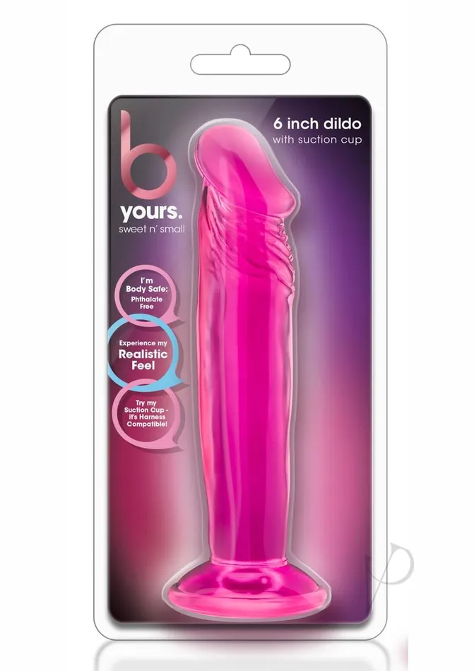 B Yours B Yours Sweet N Small Dildo with Suction Cup 6in Pink Female Sex Toys B Yours B Yours Sweet N Small Dildo with Suction Cup 6in Pink Female Sex Toys