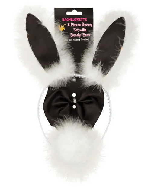 Bachelorette 3 pc Bunny Set wBendy Ears Omg International Female Sex Toys