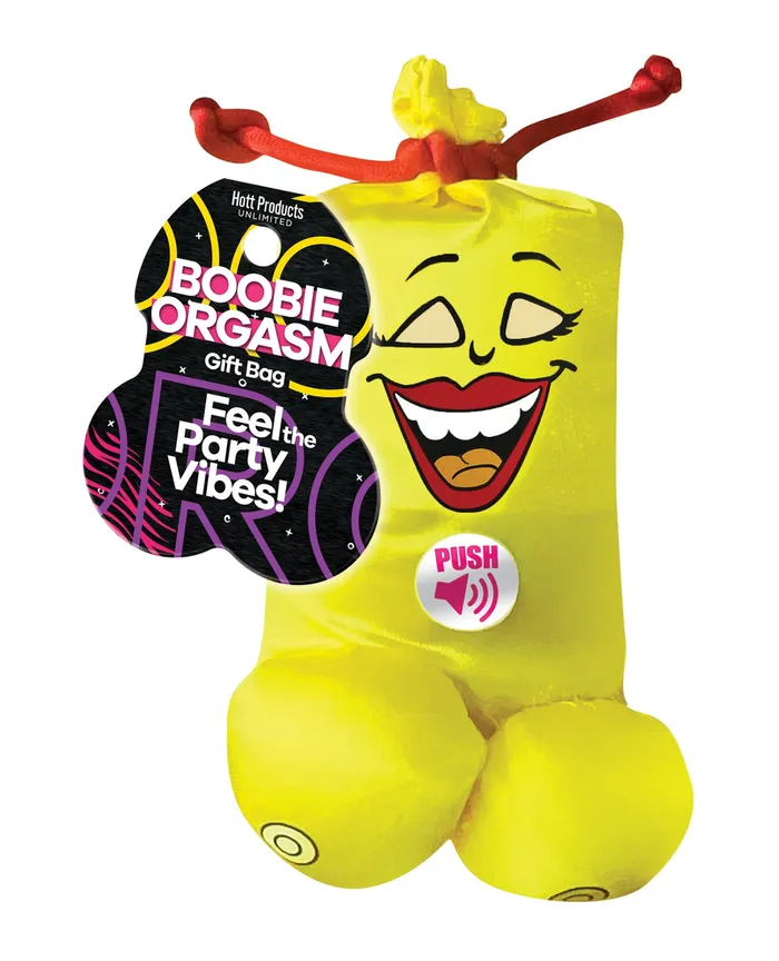 Boobie Orgasm Gift Bag Yellow Hott Products Vibrators