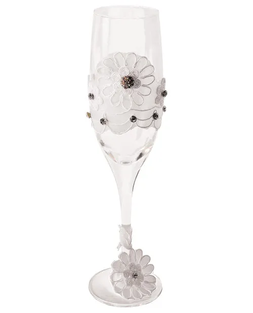 Bride To Be Dildos Bride to Be Champagne Glass wWhite Lace Trim