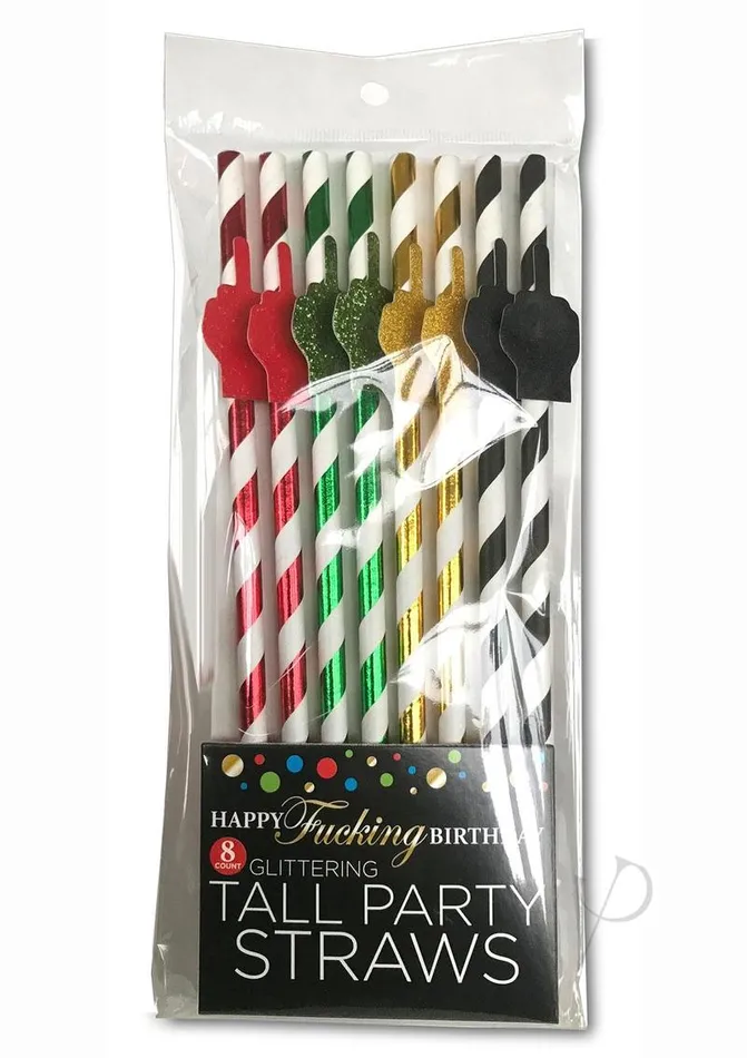 Candyprints Party Enhancers Happy Fn Birthday Tall Party Straws 8 per Pack Assorted Colors Candyprints Party Enhancers Happy Fn Birthday Tall Party Straws 8 per Pack Assorted Colors