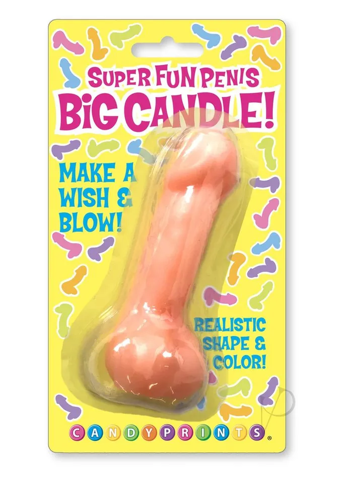 Candyprints Party Male Sex Toys Candyprints Super Fun Penis Big Candle Pink