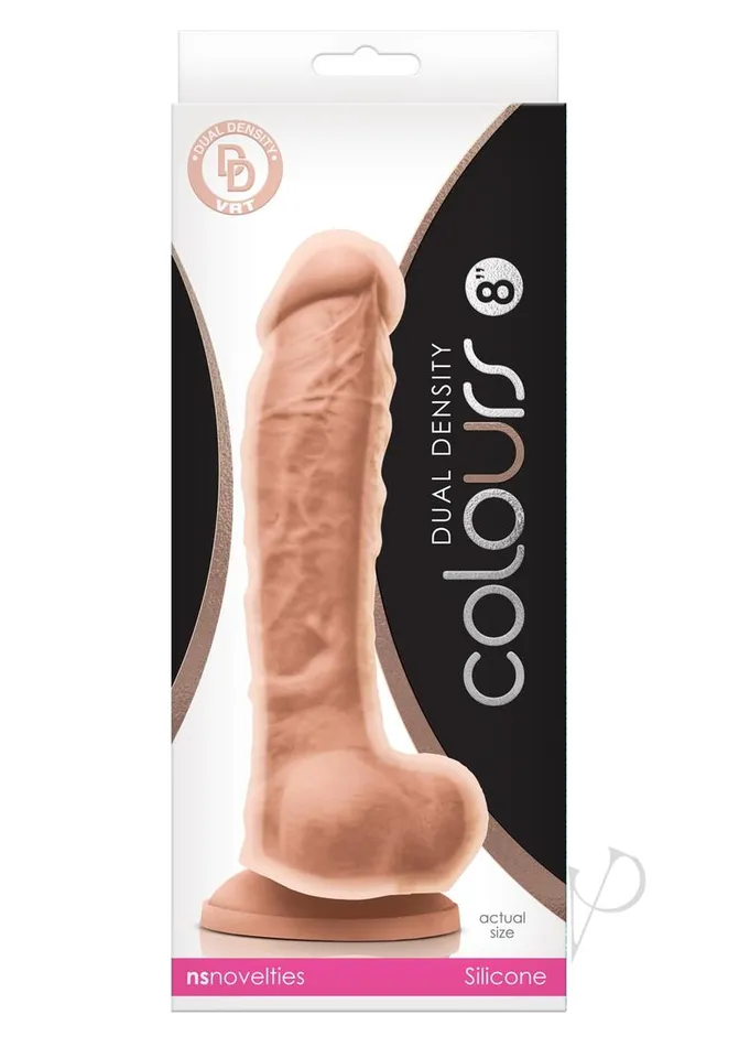 Colours Dildos Colours Dual Density Silicone Dildo 8in Vanilla