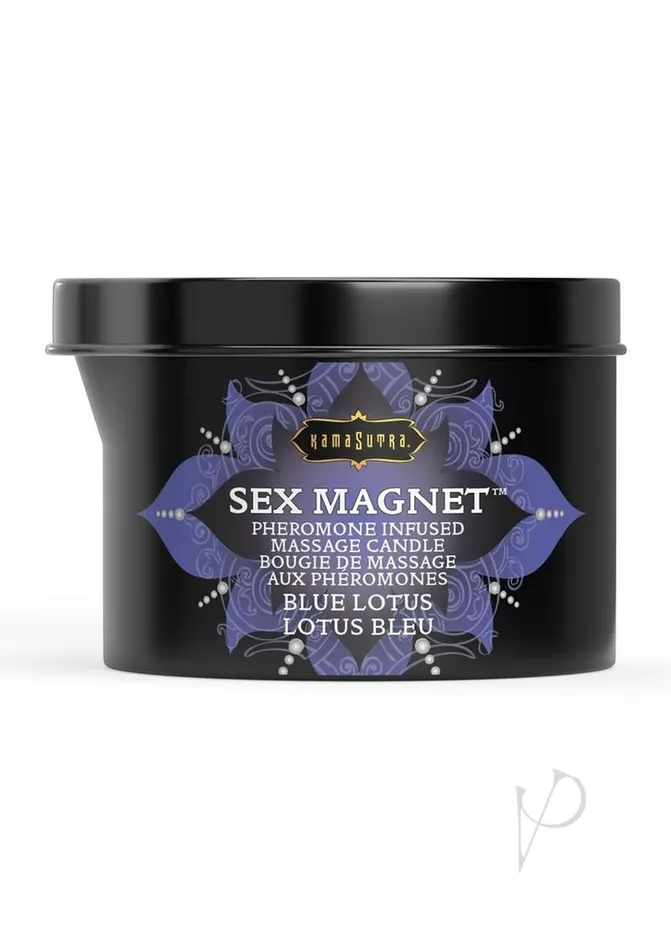 Couples Kama Sutra Kama Sutra Sex Magnet Blue Lotus Candle With Pour Spout 6oz