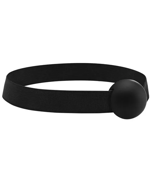 Couples Ouch Ouch Elastic Ball Gag with Stretchable Strap Black