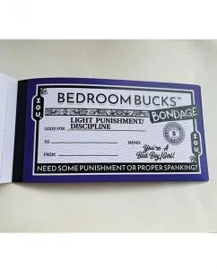 Couples SimpleeDiscreet Bedroom Bondage Bucks 30 Coupon Book