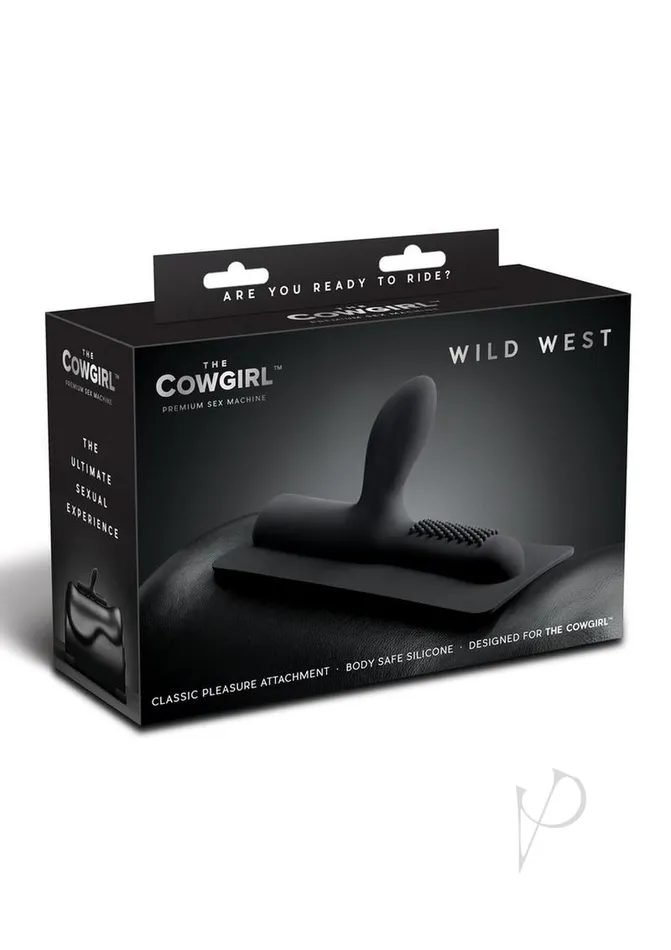 Cowgirl Wild West Silicone Attachment 4in Black Cowgirl Anal