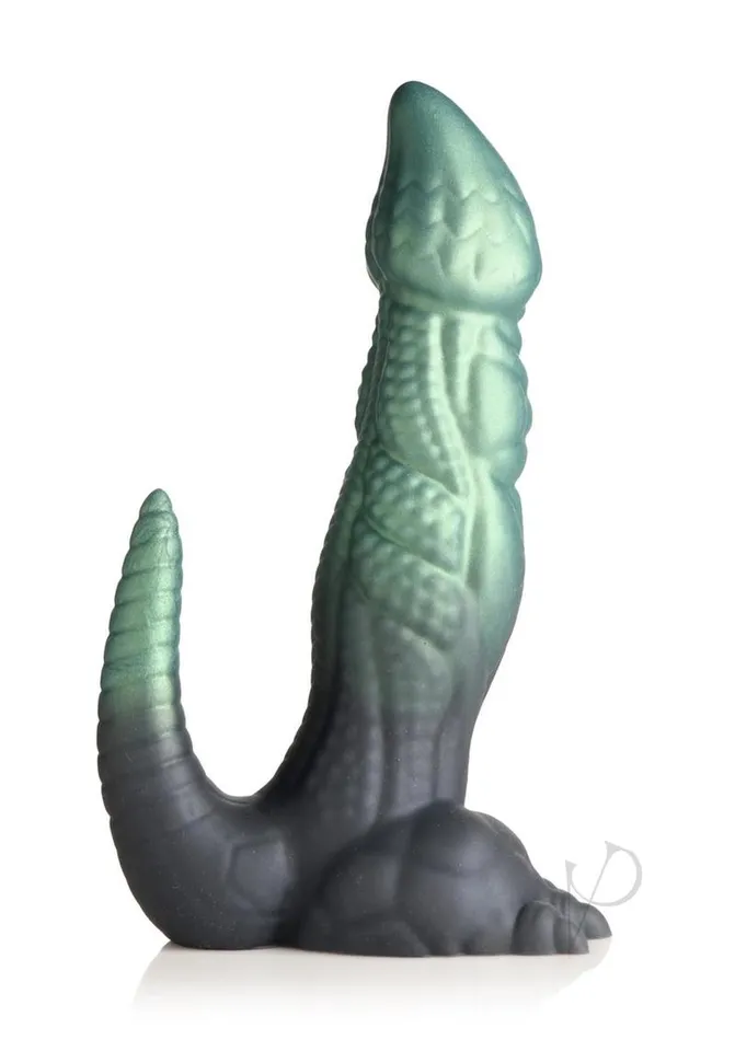 Creature Cocks Dickosaur Dinosaur Silicone Dildo GreenBlack Creature Cocks Dildos