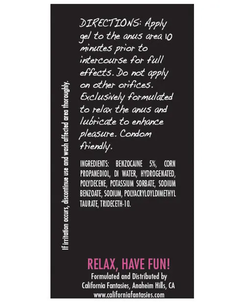 Dare To Be Bare Anal Dare Anal Desensitizing Cream 5 oz Tube Boxed