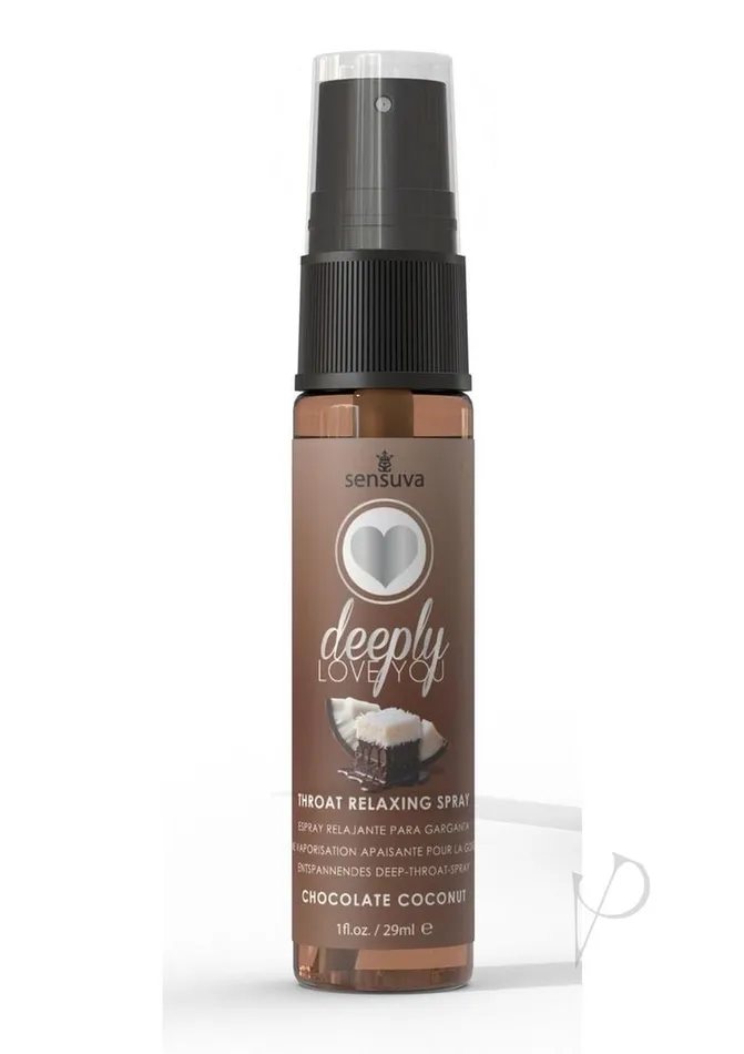 Deeply Love You Throat Relaxing Spray Chocolate Coconut 1oz Deeply Love You Vibrators Deeply Love You Throat Relaxing Spray Chocolate Coconut 1oz Deeply Love You Vibrators