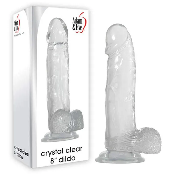 Dildos Adam Eve Crystal Clear 8 Inch Dildo Wild Night Fantasies