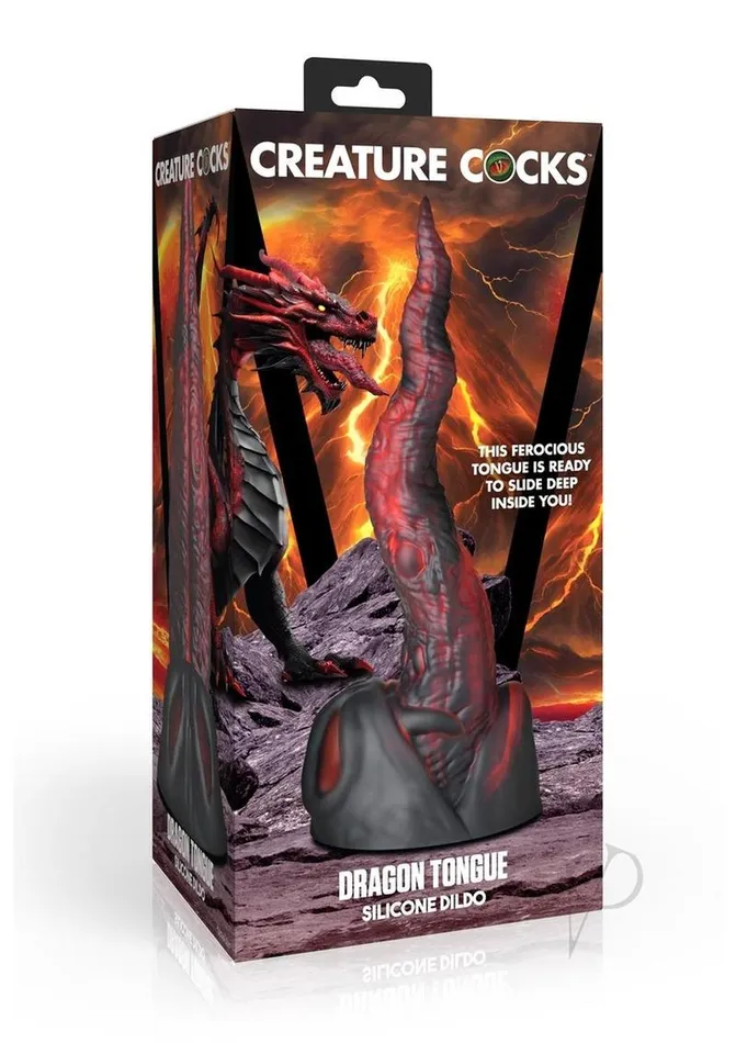 Dildos Creature Cocks Creature Cocks Dragon Tongue Silicone Dildo BlackRed Dildos Creature Cocks Creature Cocks Dragon Tongue Silicone Dildo BlackRed