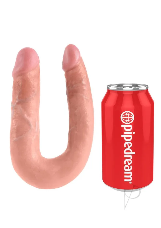 Dildos King Cock UShaped Medium Double Trouble Dildo Vanilla King Cock