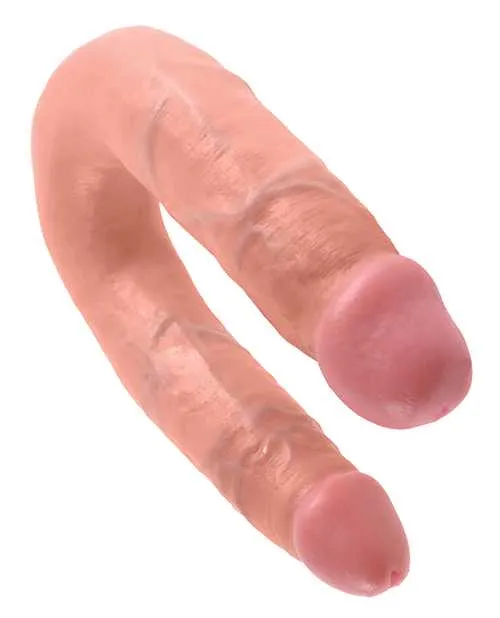 Dildos King Cock UShaped Medium Double Trouble Dildo Vanilla King Cock