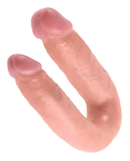 Dildos King Cock UShaped Medium Double Trouble Dildo Vanilla King Cock
