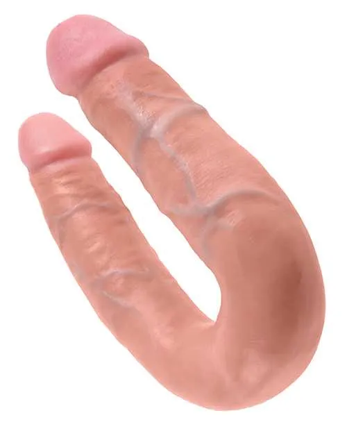 Dildos King Cock UShaped Medium Double Trouble Dildo Vanilla King Cock