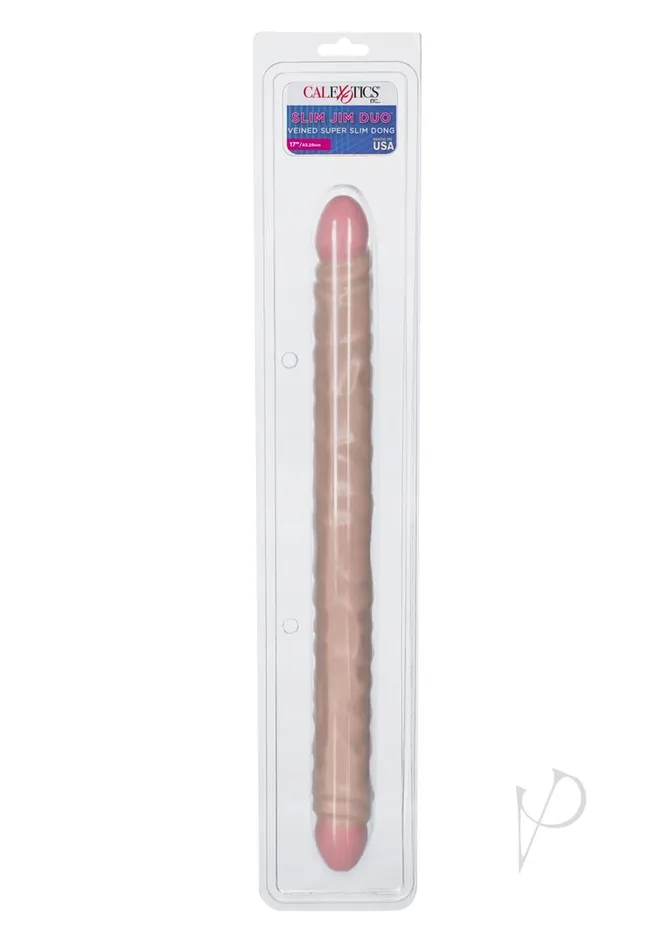 Dildos Lifelike Dongs Slim Jim Duo Veined Super Slim Double Dildo 17in Vanilla Dildos Lifelike Dongs Slim Jim Duo Veined Super Slim Double Dildo 17in Vanilla