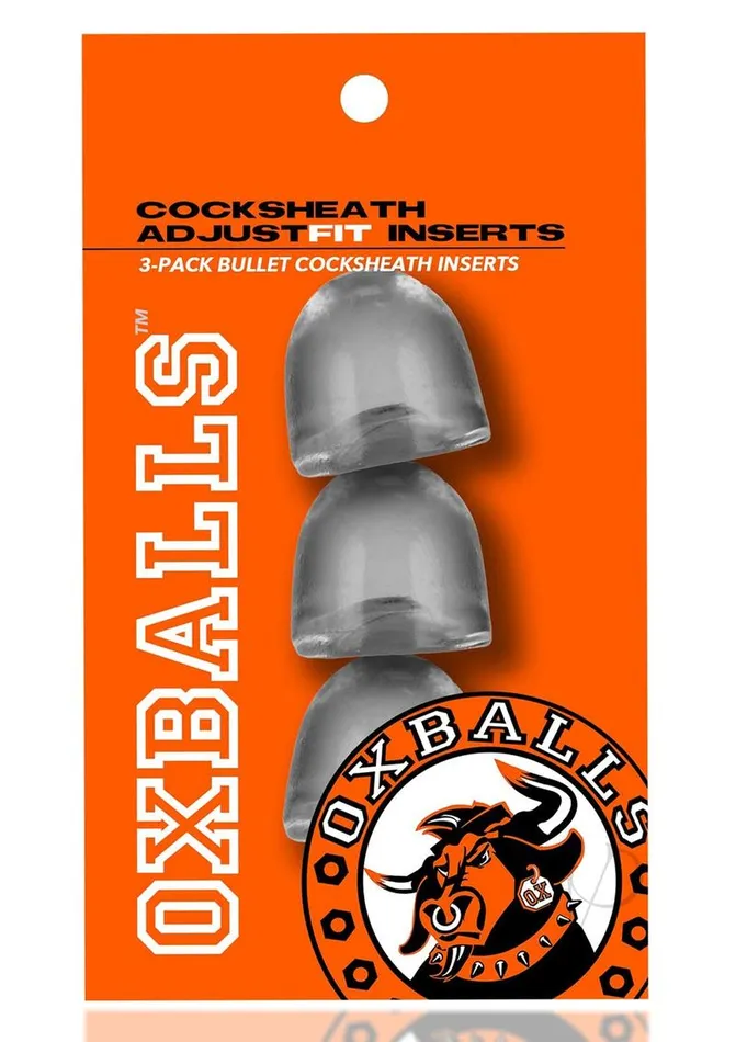 Dildos Oxballs Cocksheath Adjustfit Insert 3pk Clear
