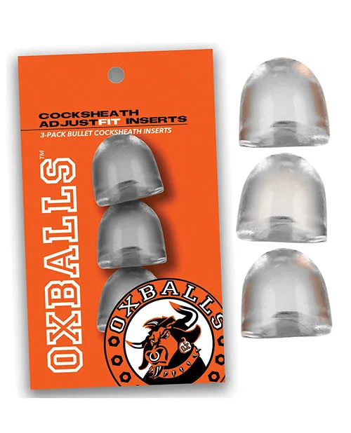 Dildos Oxballs Cocksheath Adjustfit Insert 3pk Clear