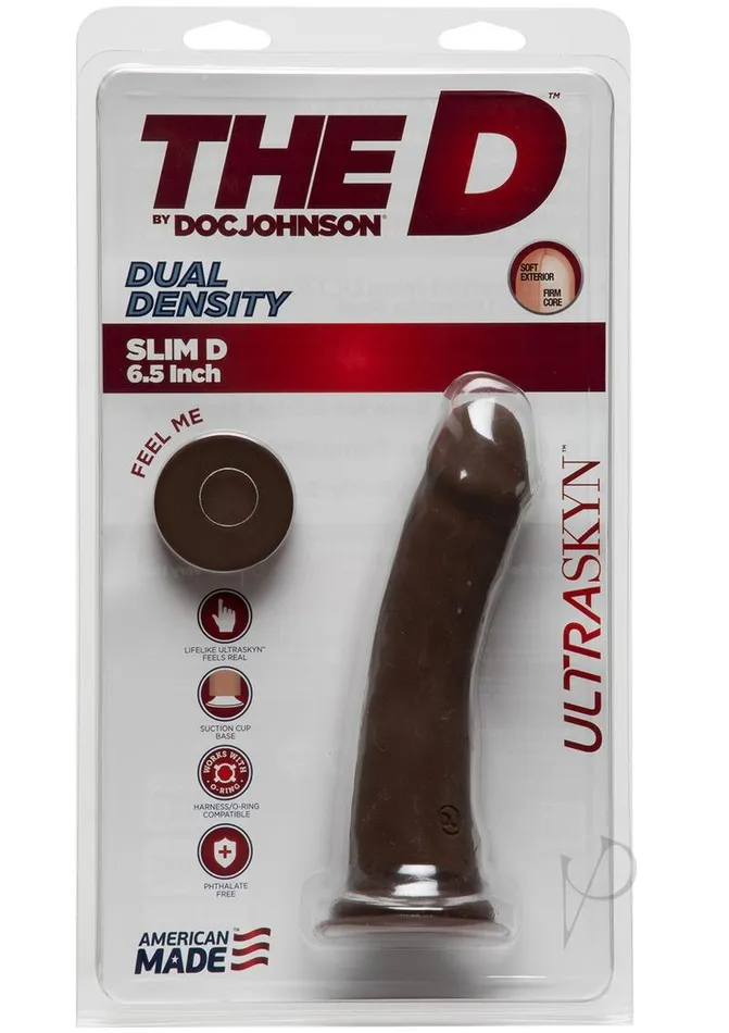 Dildos The D Slim D Ultraskyn Dildo 6in Chocolate The D