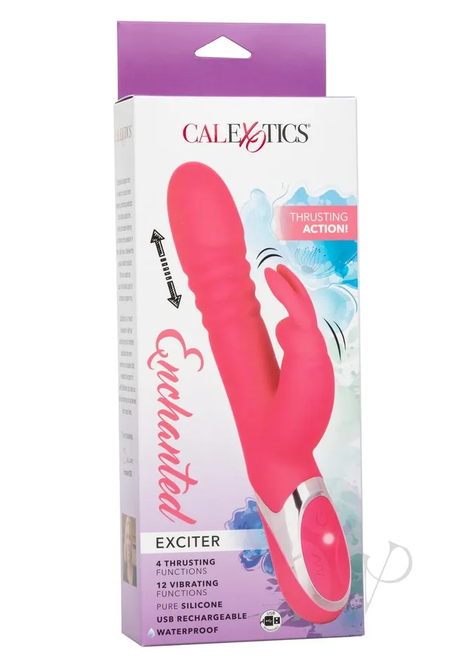Enchanted Enchanted Exciter Rechargeable Silicone Thrusting Rabbit Vibrator Pink Vibrators Enchanted Enchanted Exciter Rechargeable Silicone Thrusting Rabbit Vibrator Pink Vibrators