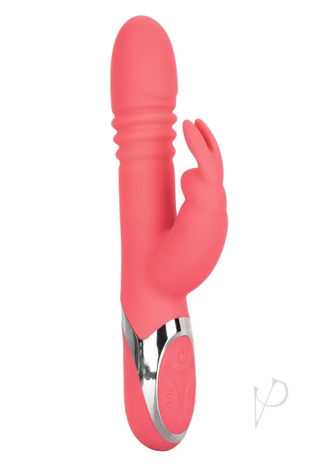 Enchanted Enchanted Exciter Rechargeable Silicone Thrusting Rabbit Vibrator Pink Vibrators