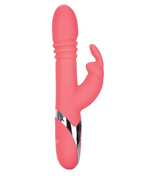 Enchanted Enchanted Exciter Rechargeable Silicone Thrusting Rabbit Vibrator Pink Vibrators