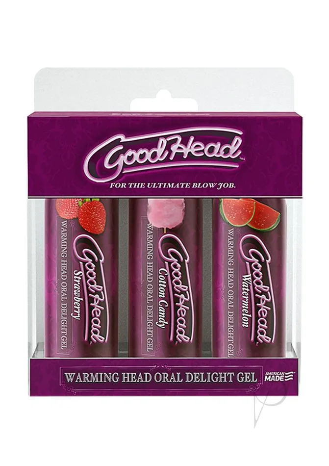 Enhancers GoodHead Warming Head Oral Delight Water Based Gel 3pc Set Assorted Flavors Good Head Enhancers GoodHead Warming Head Oral Delight Water Based Gel 3pc Set Assorted Flavors Good Head