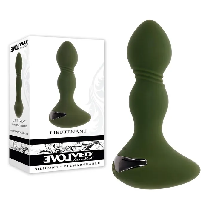 Evolved Anal Evolved Lieutenant Green Vibrating Butt Plug