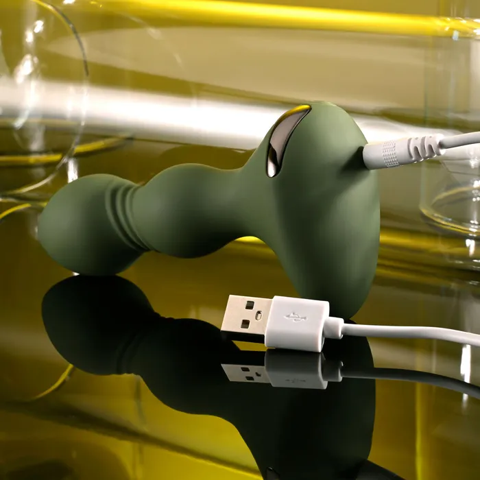 Evolved Anal Evolved Lieutenant Green Vibrating Butt Plug