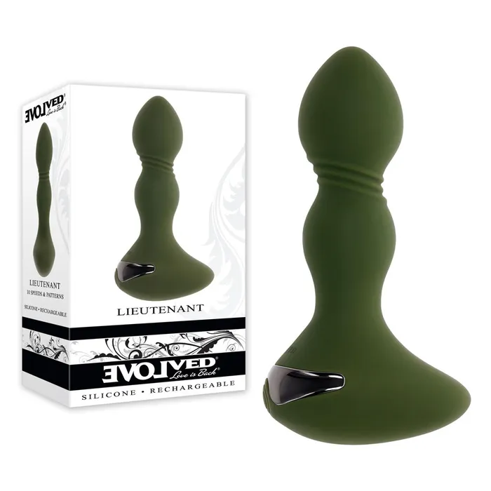Evolved Anal Evolved Lieutenant Green Vibrating Butt Plug
