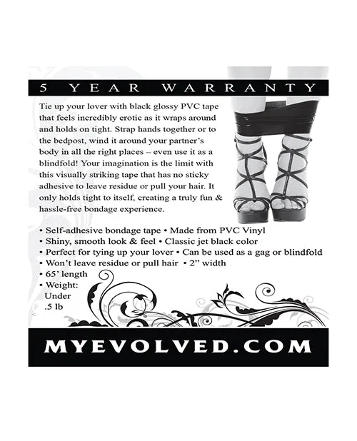 Evolved Bondage Tape 65ft Black Anal