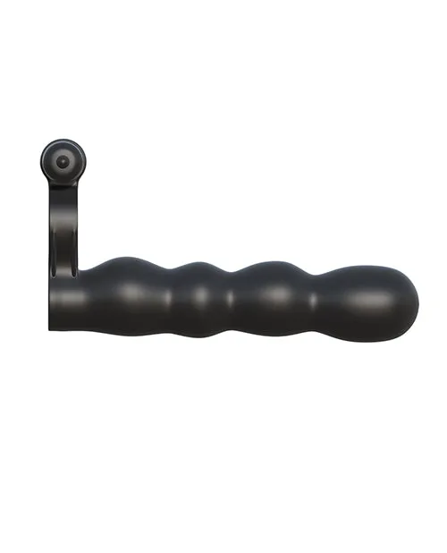 Fantasy C Ringz Couples Fantasy CRingz Posable Partner Double Penetrator Cock Ring with Bullet Black
