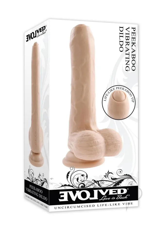 Female Sex Toys Evolved Peek A Boo Vibrating Rechargeable Silicone Dildo Vanilla Female Sex Toys Evolved Peek A Boo Vibrating Rechargeable Silicone Dildo Vanilla