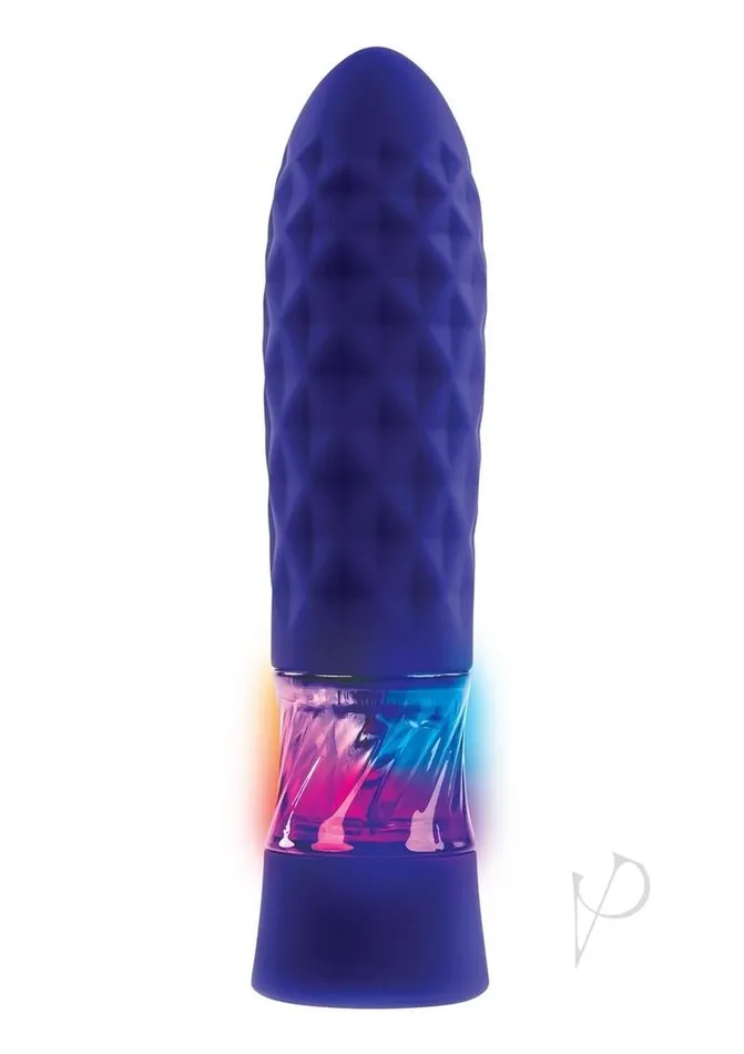 Female Sex Toys Evolved Raver Rechargeable Silicone LightUp Vibrating Bullet Blue