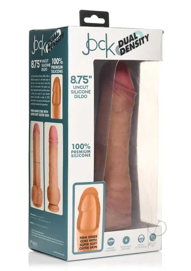 Female Sex Toys JOCK Dual Density Uncut Dildo with Balls 875in Caramel Jock Female Sex Toys JOCK Dual Density Uncut Dildo with Balls 875in Caramel Jock
