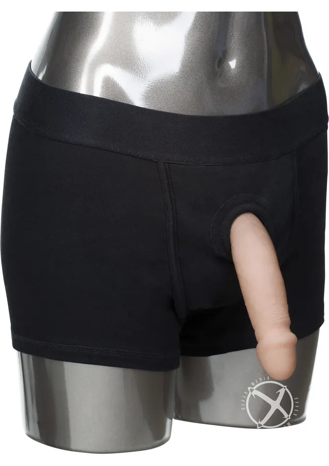 Female Sex Toys Packer Gear Packer Gear Boxer Brief Harness XSS Black