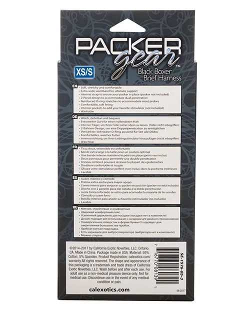 Female Sex Toys Packer Gear Packer Gear Boxer Brief Harness XSS Black