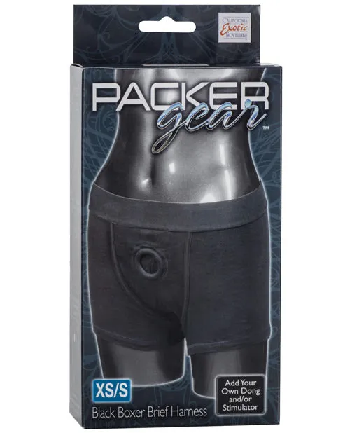 Female Sex Toys Packer Gear Packer Gear Boxer Brief Harness XSS Black