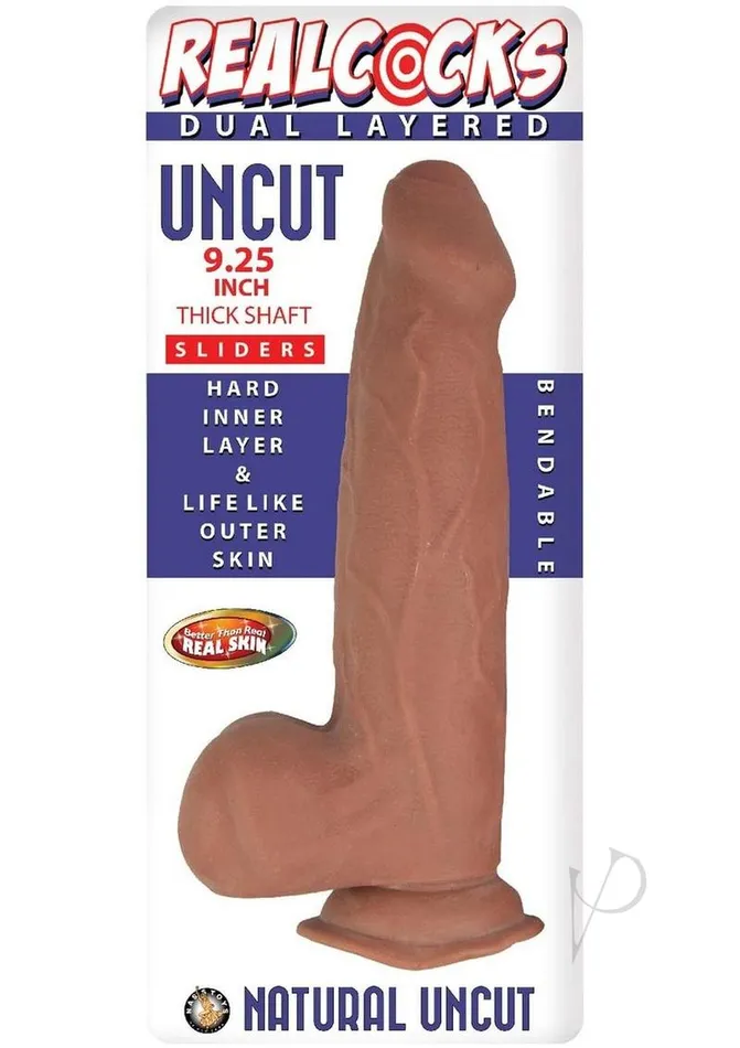 Female Sex Toys Realcocks Realcocks Dual Layered Uncut Slider Thick Shaft Dildo 925in Caramel Female Sex Toys Realcocks Realcocks Dual Layered Uncut Slider Thick Shaft Dildo 925in Caramel