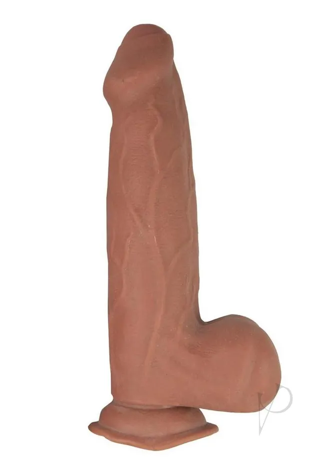Female Sex Toys Realcocks Realcocks Dual Layered Uncut Slider Thick Shaft Dildo 925in Caramel