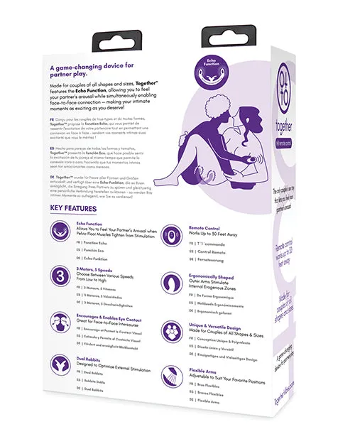 Female Sex Toys Together Toy Silicone Rechargeable Echo Function Vibrator for Couples with Remote Control Purple Together Toys Female Sex Toys Together Toy Silicone Rechargeable Echo Function Vibrator for Couples with Remote Control Purple Together Toys