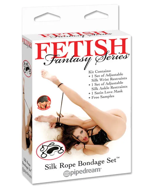 Fetish Fantasy Series Silk Rope Bondage Set Black Fetish Fantasy Series Couples Fetish Fantasy Series Silk Rope Bondage Set Black Fetish Fantasy Series Couples