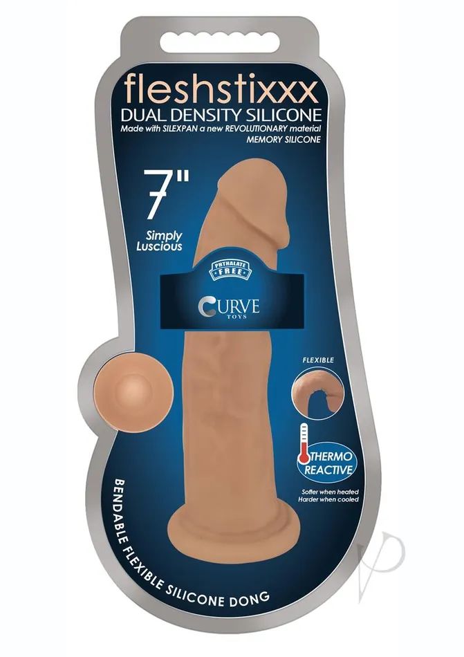 Flesh Stixxx Dildos Fleshstixxx Dual Density Silicone Bendable Dong 7in Caramel Flesh Stixxx Dildos Fleshstixxx Dual Density Silicone Bendable Dong 7in Caramel