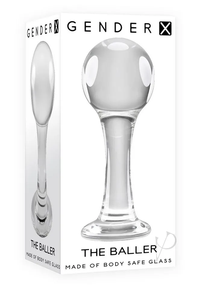 Gender X Gender X The Baller Glass Anal Plug Clear Anal