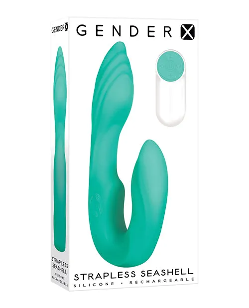 Gender X Vibrators Gender X Strapless Seashell Teal Gender X Vibrators Gender X Strapless Seashell Teal