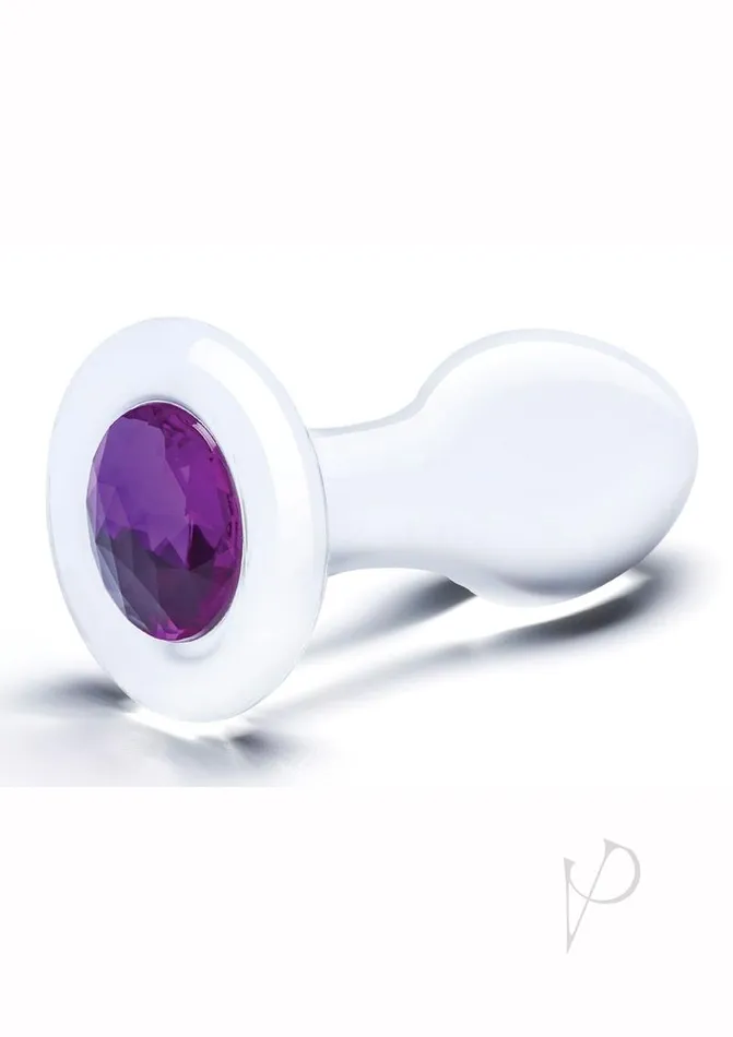 Glas Anal Glas Jewel Anal Plug ClearPurple Glas Anal Glas Jewel Anal Plug ClearPurple